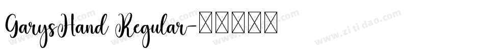 GarysHand Regular字体转换